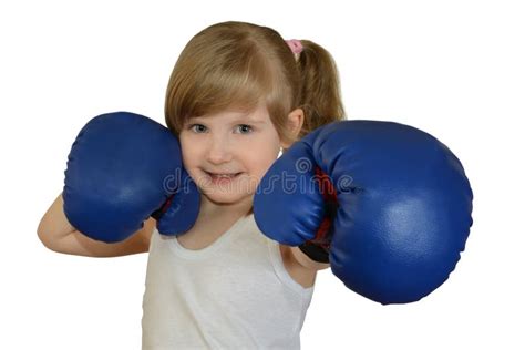 A Little Girl Child, Kid in Boxing Gloves. Stock Image - Image of kids, boxing: 69469431