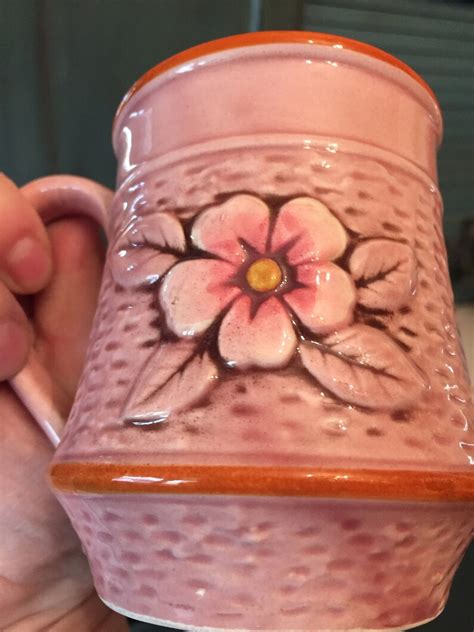 Vintage Set of Six Pink Ceramic Coffee Mugs Lefton Napco Made - Etsy