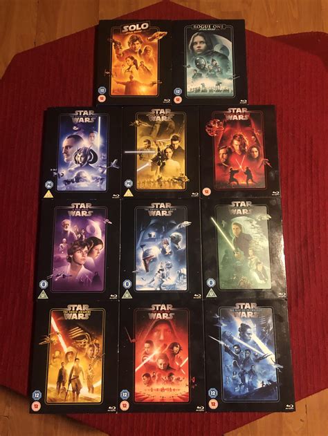 Star Wars Blu-Ray Collection with the new slip-covers for all 11 movies including The Rise of ...