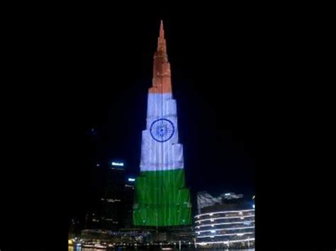 Dubai's Burj Khalifa lit up in colours of Indian flag, welcomes PM Modi ...