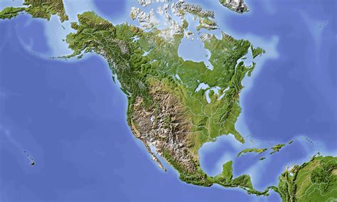 Shaded relief map of North America : MapPorn