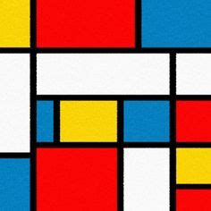 Composition en rouge, jaune, bleu et noir (1926). Artiste : Piet Mondrian. Mots clés : coloré ...