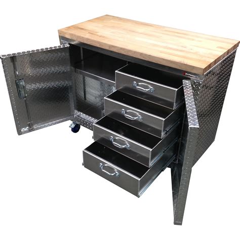 Garage & Shop Rolling Workbench Storage Cabinet - 4 Ft, (48"L x 39"H x | Pit Products