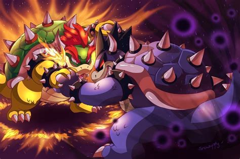 Bowser Vs Dark Bowser Battle