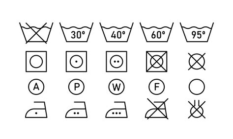 Laundry icon line art concept. Fabrics symbol foe washing clothes ...