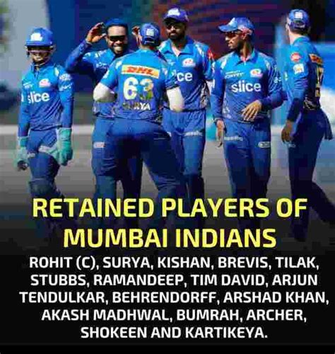 IPL 2023: Mumbai Indians (MI): Released and Retained Players - CricIndeed