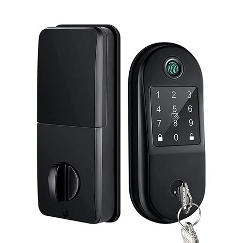 Bluetooth Smart Deadbolt Door Lock Black Ttlock Digital Door Lock