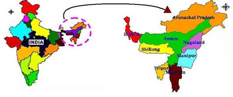 Location map of North Eastern Region of India. | Download Scientific ...