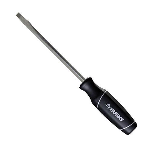 Husky 1/4 in. x 6 in. Slotted Screwdriver 221006440 - The Home Depot