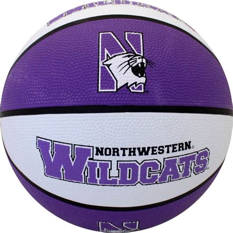 Northwestern University Wildcats Regulation Size Rubber Basketball With ...