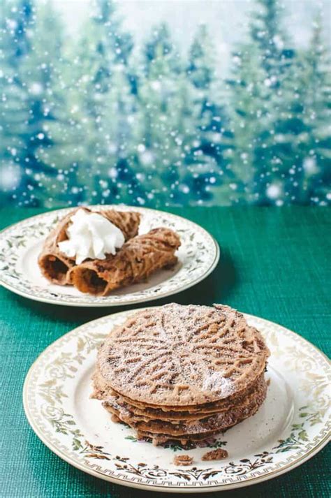 Chocolate Pizzelle Cookie Recipe - Traditional Italian Christmas Cookie