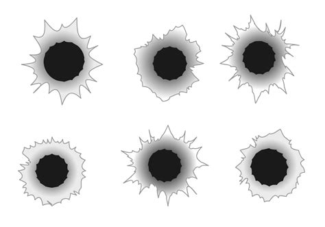 Bullet Holes in Paper Vectors 94919 Vector Art at Vecteezy