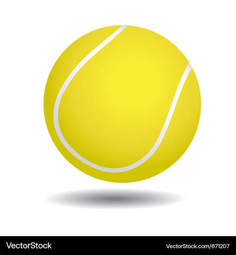 Yellow tennis ball Royalty Free Vector Image - VectorStock