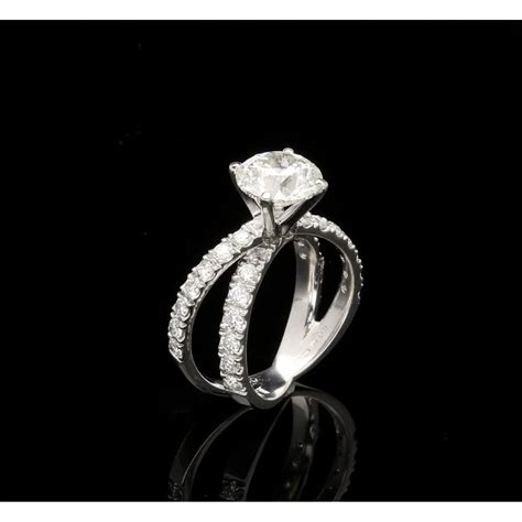 Crossover Diamond Engagement Ring 18ct White Gold | Pre-Owned | Miltons Diamonds