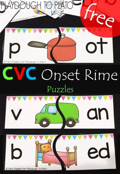 CVC Puzzles | Kindergarten reading centers, Phonics activities ...