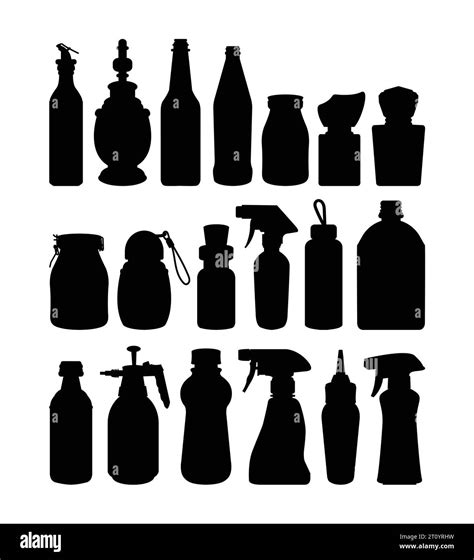 bottle and glass black shadow silhouette Stock Vector Image & Art - Alamy