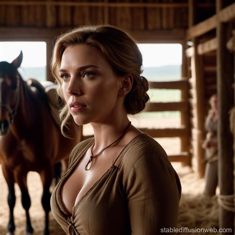 Scarlett Johansson: Sweaty Barn Captivity with Horse | Stable Diffusion ...
