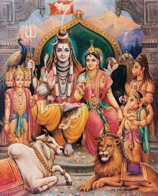 Shiva Durga: Shiva Durga on Their Vehicles / With Family