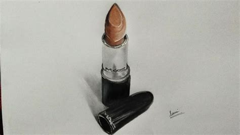 How to Draw a Simple Easy Realistic Matte Lipstick...step by step ...