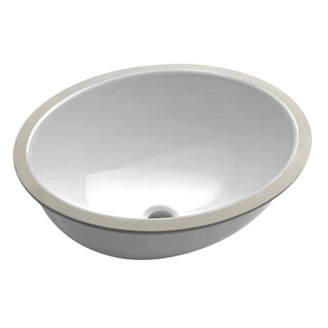 KOHLER Caxton White Undermount Oval Bathroom Sink at Lowes.com