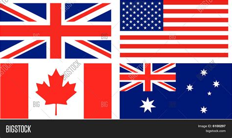 Flag English Speaking Countries Vector & Photo | Bigstock