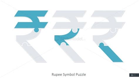 Indian Rupee Puzzle Currency Symbol PowerPoint Backgrounds - SlideModel