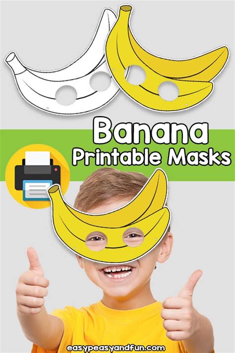 Banana Crafts, Pumpkin Crafts, Banana Face Mask, Puppets For Kids ...