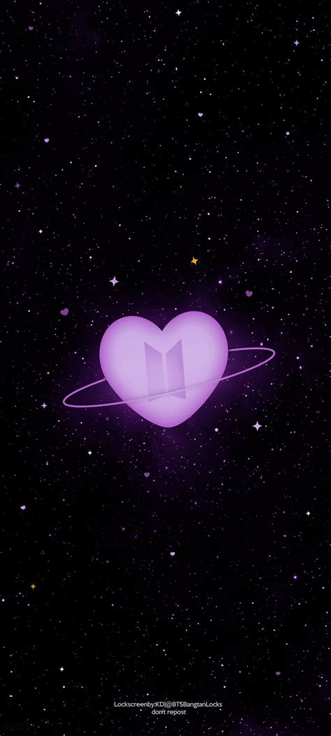 Bts logo purple heart Wallpapers Download | MobCup