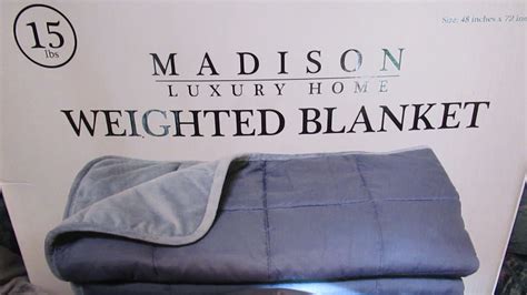 Madison Luxury Home Weighted Blanket 15 Lbs - Unboxing - YouTube