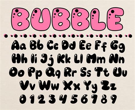 Fancy Bubble Letter Fonts