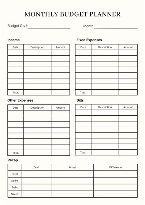 Monthly Budget Plan Free Budget Spreadsheet Template, 45% OFF