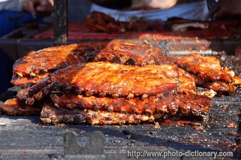 BBQ ribs - photo/picture definition at Photo Dictionary - BBQ ribs word and phrase defined by ...