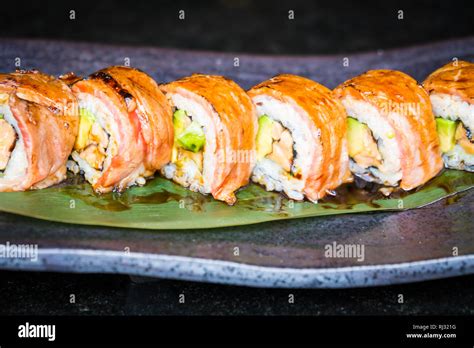 Matsusaka and wagyu beef sushi roll - Japanese food style Stock Photo - Alamy