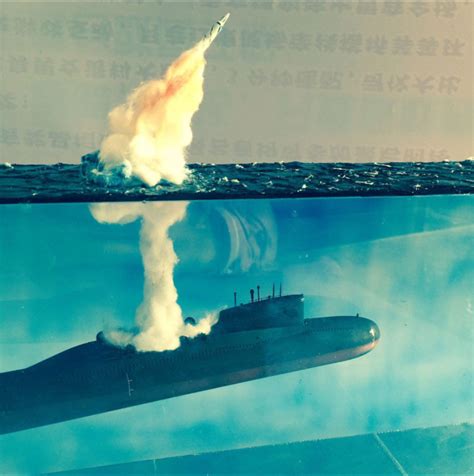 1:350 Diorama 092 Summer Nuclear Submarine Missile Launch Scene ...