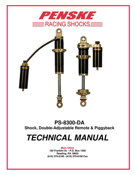 Penske Racing Shocks 8300-DA User Manual | 12 pages