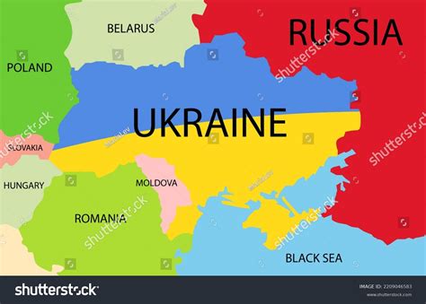 Borders Russia Ukraine Ukraine Russia Military Stock Vector (Royalty ...