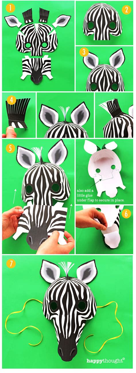 Zebra Mask Template DIY No Sew Mask Pattern. Instantly Make a - Etsy