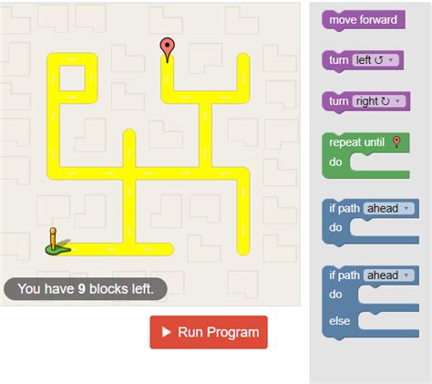 desenterrar persuadir imponer blockly maze interior malla Jugar con