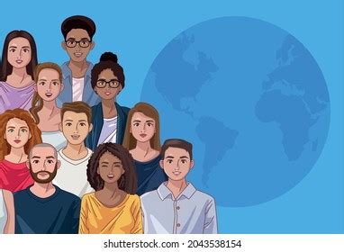 Diversity Persons Planet Earth Stock Vector (Royalty Free) 2043538154 ...