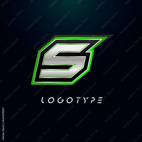 Letter S for video game logo and super hero monogram. Sport gaming emblem, bold futuristic ...