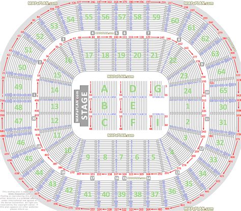 Melbourne Rod Laver Arena - Detailed seat & row numbers concert chart with flat floor, lower ...