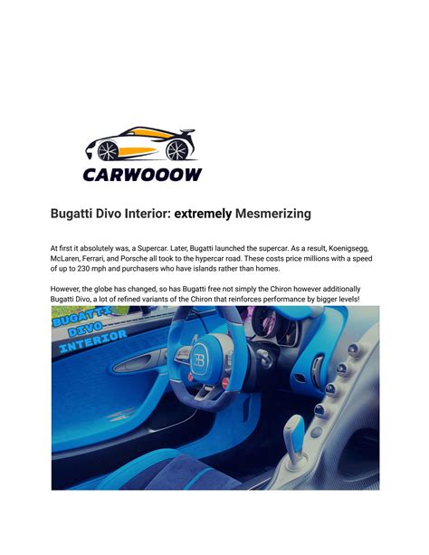 Get To Know About Bugatti Divo Interior by davidgrayson999 - Issuu