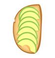 Whole egg avocado toast icon cartoon Royalty Free Vector