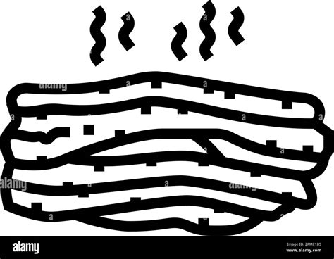 bacon smoked line icon vector illustration Stock Vector Image & Art - Alamy