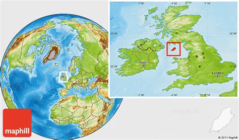 Physical Location Map of Isle of Man