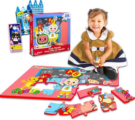 Amazon.com: CoComelon Floor Puzzle for Toddlers - CoComelon 25 Piece Foam Puzzle Bundle with ...