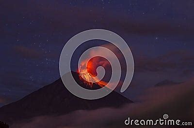 Tungurahua Volcano Erupting, Ecuador Royalty Free Stock Images - Image ...