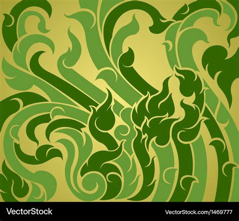 Green vine pattern Royalty Free Vector Image - VectorStock