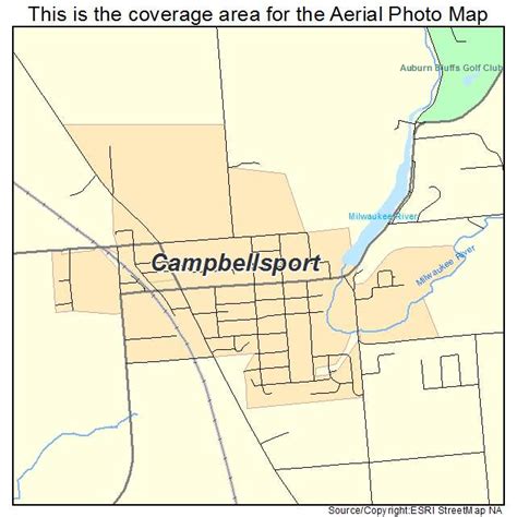 Aerial Photography Map of Campbellsport, WI Wisconsin