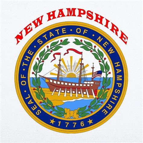 New Hampshire State Seal 35x21 Wall Decal by ROYALTEEZ - CafePress